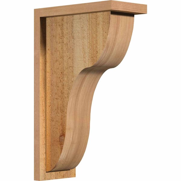 Ekena Millwork Carmel Rough Sawn Corbel w/Backplate, Western Red Cedar, 6"W x 12"D x 20"H COR06X12X20CAR01RWR - main